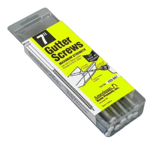 Amerimax Home Products Amerimax Home Products 33047PK 10 Pack White Gutter Screws With Ferrule - 7 in 812857 - main